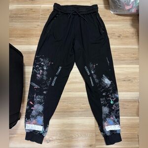 Off-White black Galaxy brushed cotton sweatpants